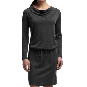 Icebreaker Iris Merino Wool Gray Long Sleeve Dress Size Small